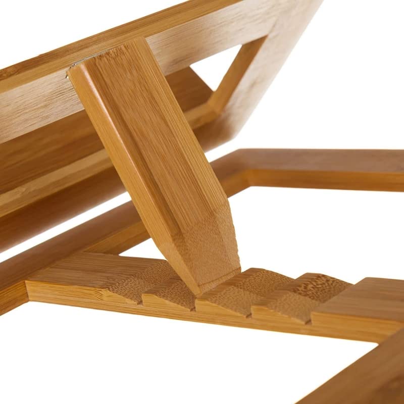 Atril de lectura ajustable madera bambu natural 33x26x22 cm