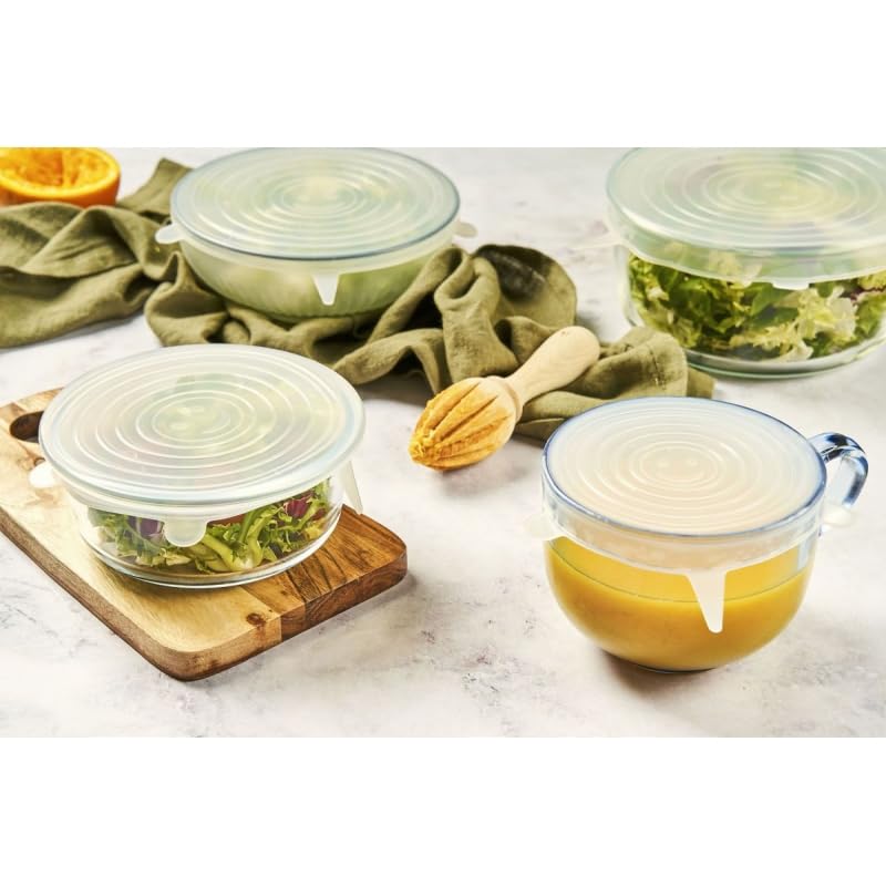 DAMDAM GO - Tapas Silicona Ajustables Cocina Adaptables Ecologicas Elasticas Reutilizables Reciclable 100% Silicona