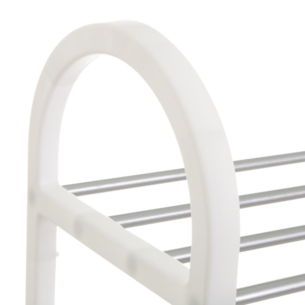 Mueble Zapatero de 4 baldas de plástico Blanco Moderno para Dormitorio Basic