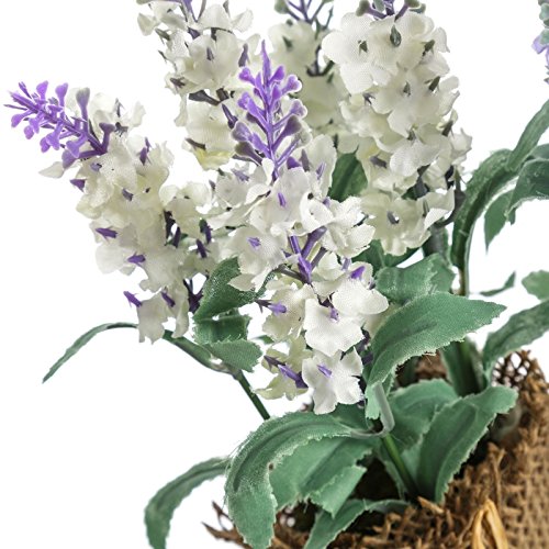 Pack 3 Plantas Artificial Lavanda Poliester con Tela de Saco