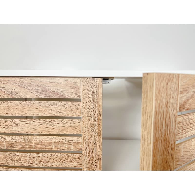 Mueble bajo Lavabo nórdico marrón de bambú para Cuarto de baño Basic