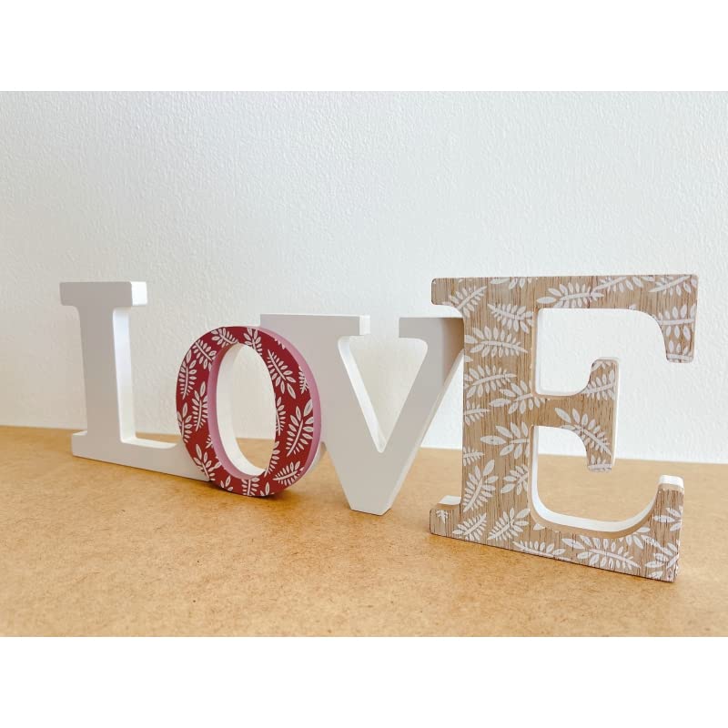 Letras Decoración Cartel Colgador Led para Pared o Sobremesa Madera Estilo nordico