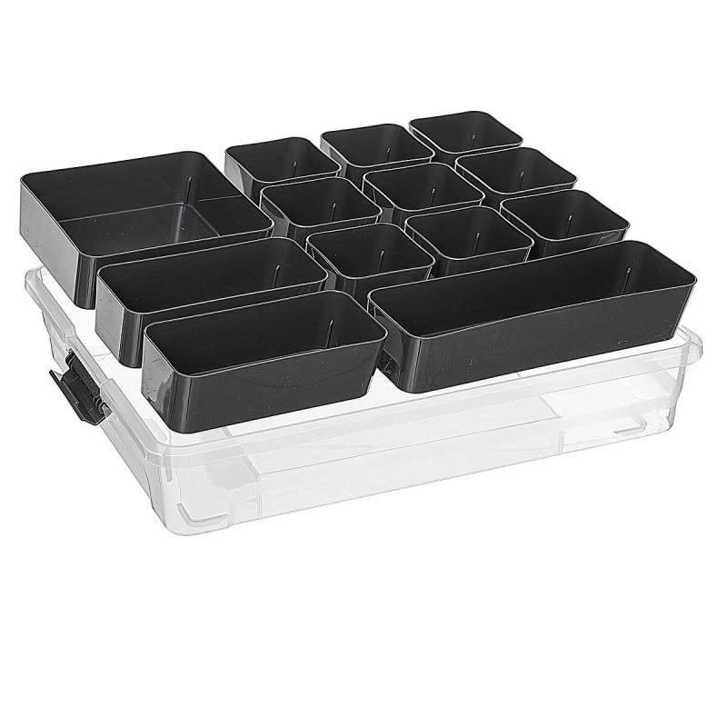 Caja de Almacenamiento con Compartimentos Plástico Desmontable Organizador Multiuso