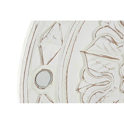 Mural tallada rozado madera flor prvenzal redondo 60 cm