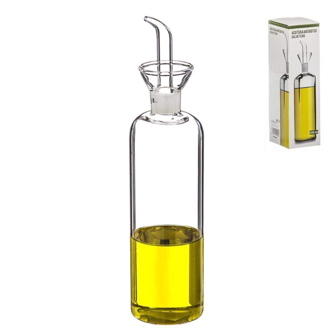 Aceitera de Cristal Antigoteo para Mesa Cocina 500 ml