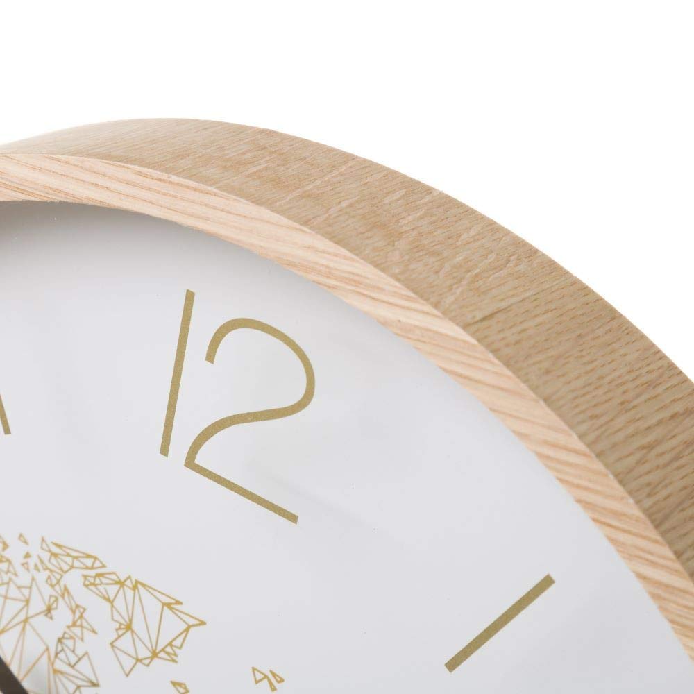 Reloj de Pared de Madera Beige nórdico para Cocina Vitta