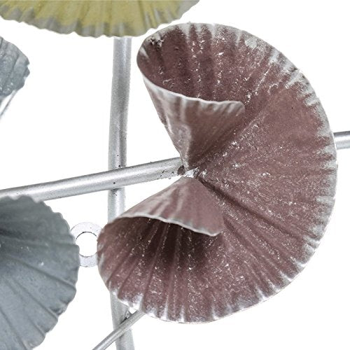 Mural cabecero de Metal nenufar Gris Blanco Iris