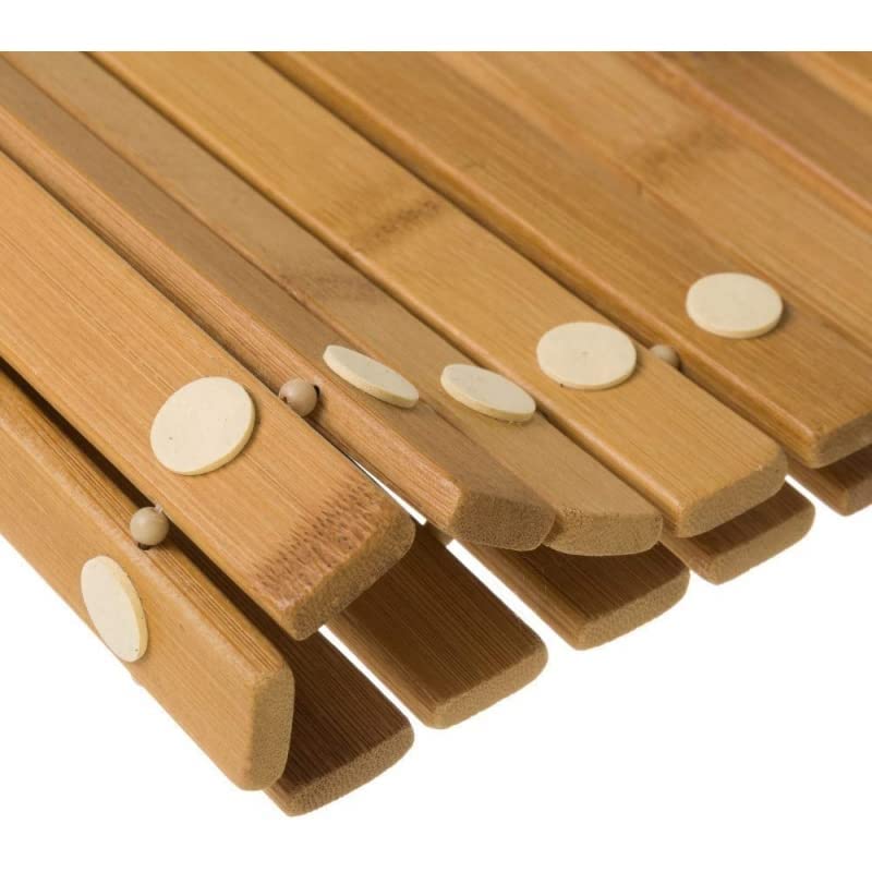 Alfombra de Ducha Antideslizante de Láminas de Bambú Natural
