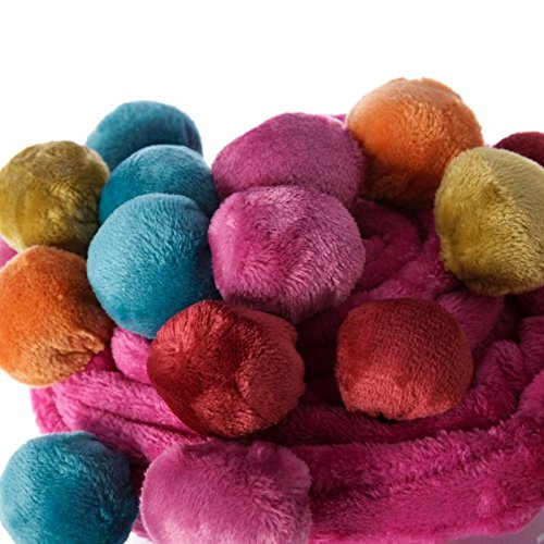 Manta de sofá Infantil Fucsia de poliéster para salón Iris 130x160cm