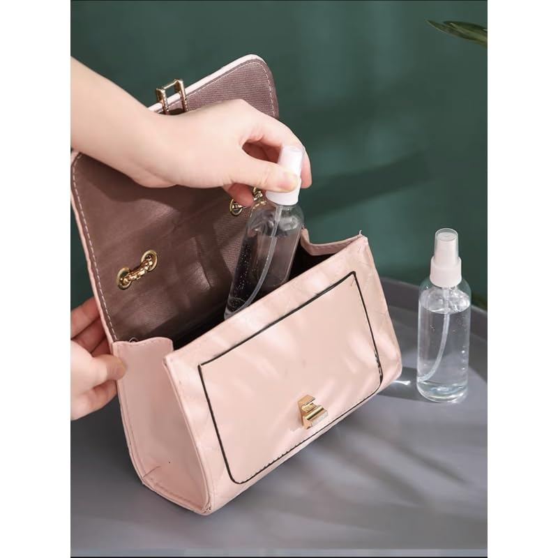 DAMDAM GO - Botellas de Viaje Transparentes Kit 5 Piezas, Botella Plástico de Dispensador y Spray