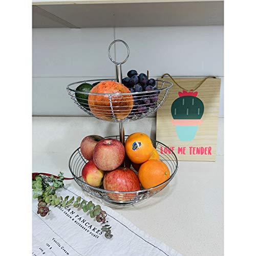 Frutero de 2 altura para cocina 29,50 x 29,50 x 41 cm