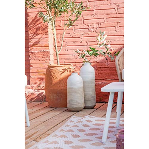 Jarrón Metal Beige para decoración 49 cm