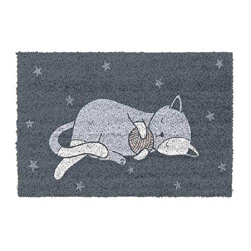 Antideslizante Gato Referencia DC Felpudos Textiles del hogar Unisex Adulto, Multicolor (Multicolor), única