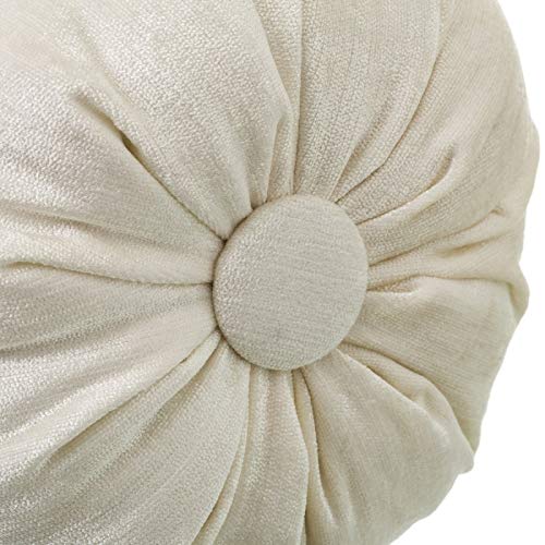 Cojín capitoné Blanco de Microfibra clásico para salón de 45x18 Vitta