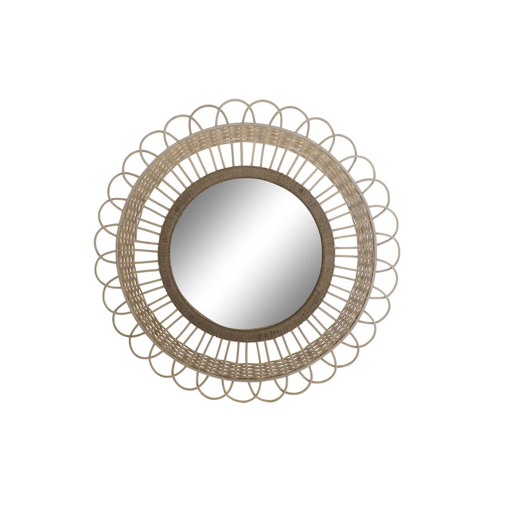 Espejo Redondo Natural de bambú, exótico, de Ø 70 cm