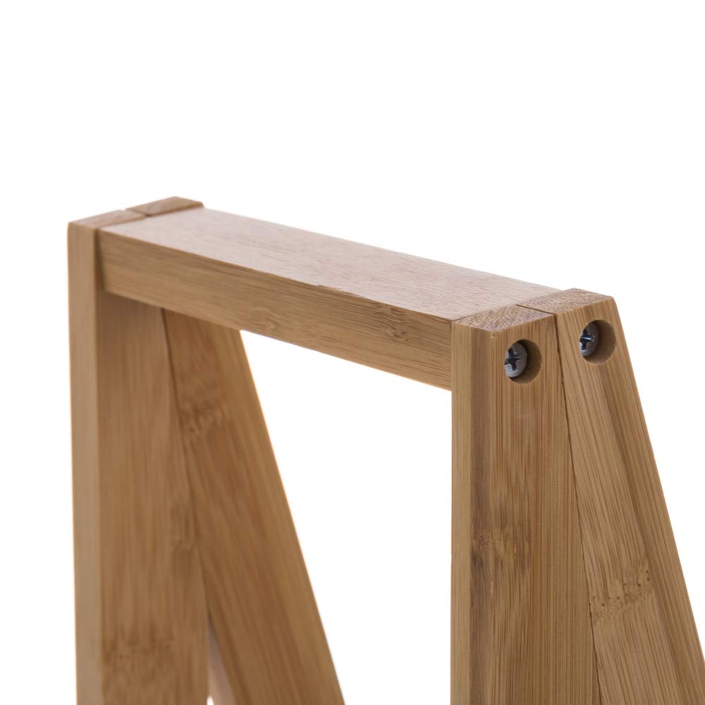 Estantería Blanca de bambú con 3 cestas nórdica para Cuarto de baño Basic