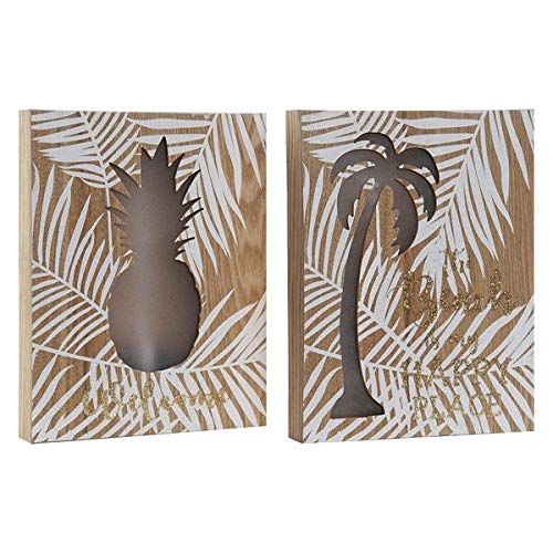 S3008927 Lámpara Tropical Luz Led, 20 x 3 x 26 cm, 2 pcs, Multicolor