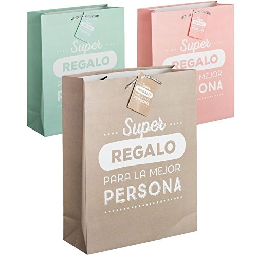 Pack 3 Bolsas papel XL super regalo