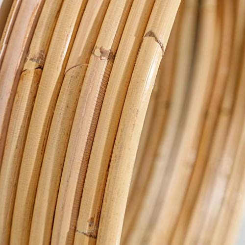 Espejo de cañas Naturales de rattán, Vintage de 59 cm