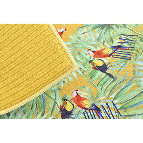Juego de 2 tapete escurridor Microfibra Hojas Bahamas, 40x48 cm