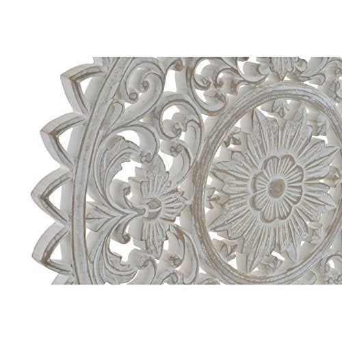 Decoracion de Pared Madera Etnico Tallado 40x40x1,5 cm