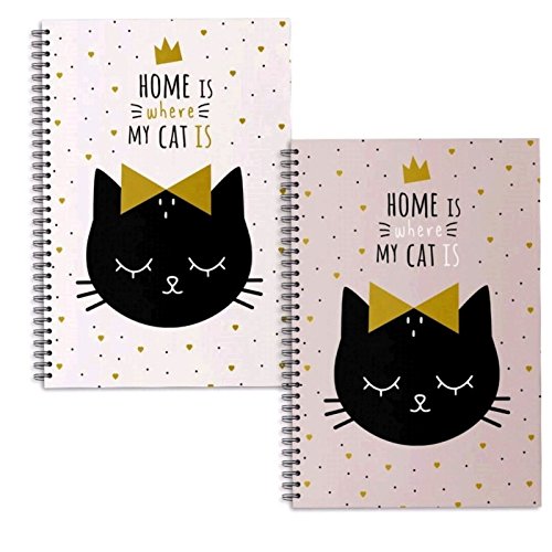 Libretas A4 cat lover - Pack 2 ud.