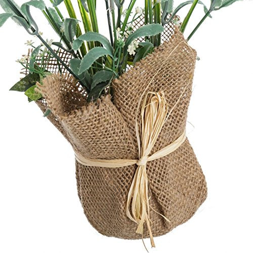 Pack 3 Plantas Artificial Lavanda Poliester con Tela de Saco