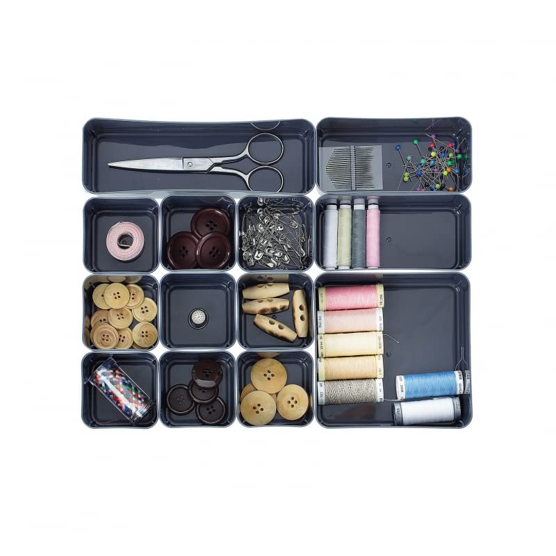 Caja de Almacenamiento con Compartimentos Plástico Desmontable Organizador Multiuso