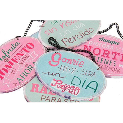 Placa de Puerta Metal Frase Castellano 12x8.5cm (Pack 6 Placa)