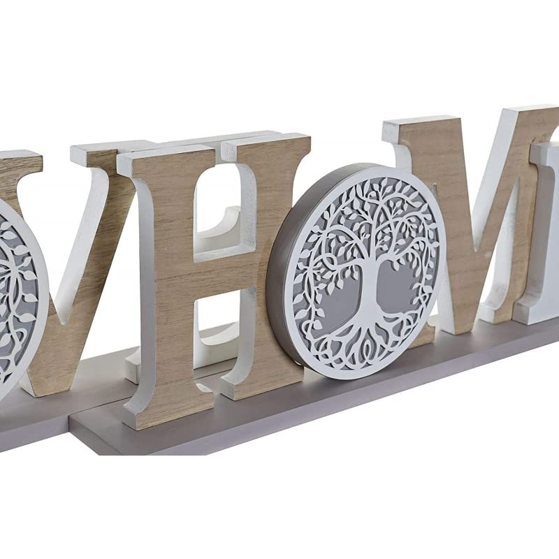 Letras decoración Cartel Sobremesa Arbol Madera 47x17,5x7 cm