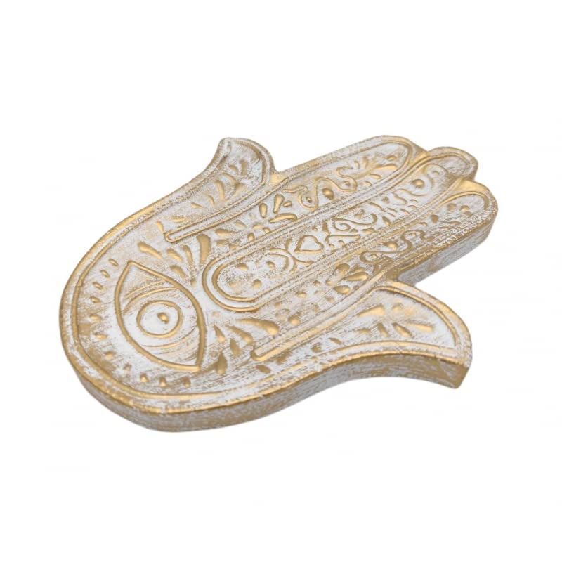 Bandeja vaciabolsillos de Madera Hamsa Mano Fatima