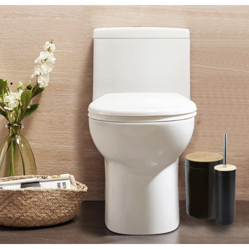 Set Accesorios Baño de Bambú Negro Estilo Factory