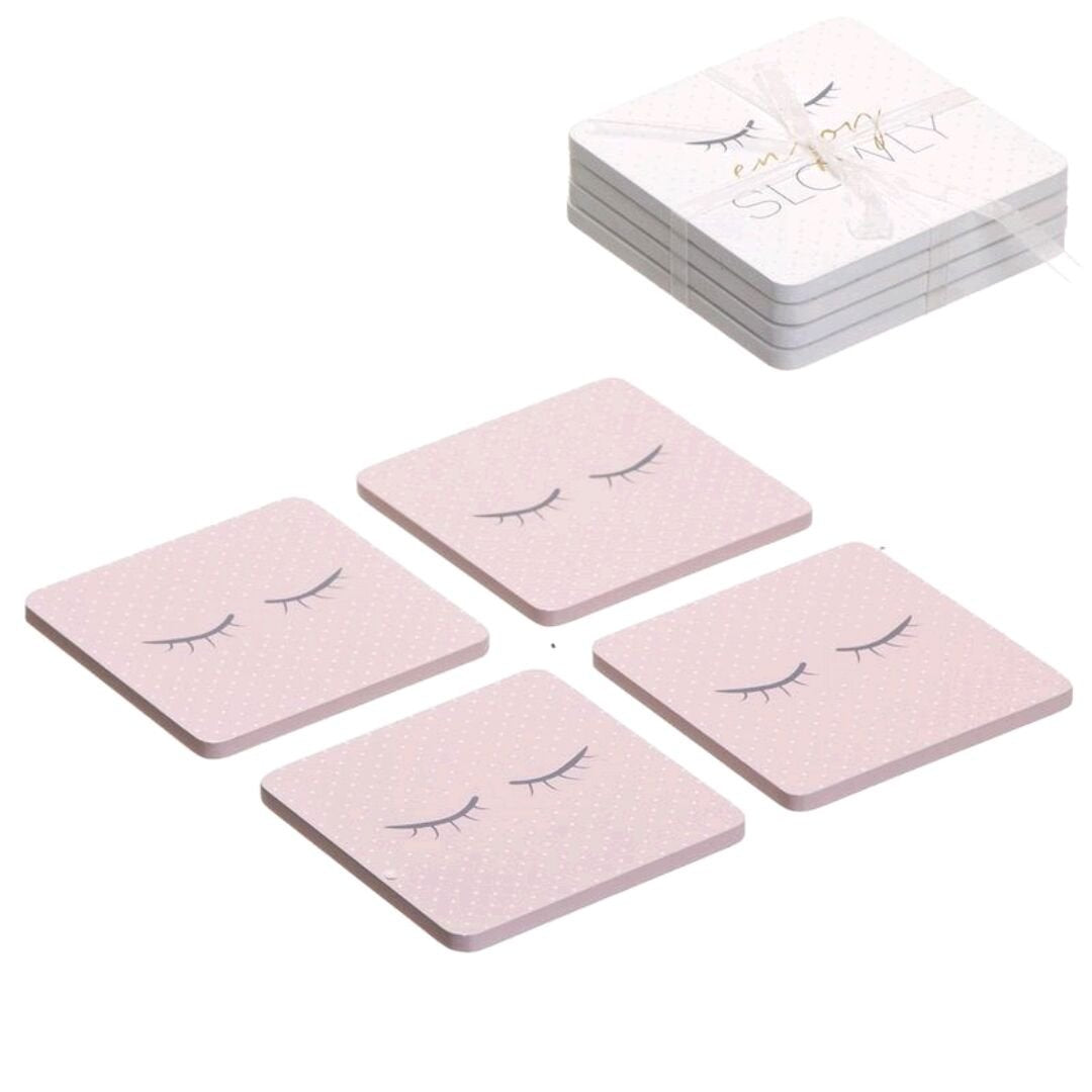 Juego 4 Posavasos madera Chic