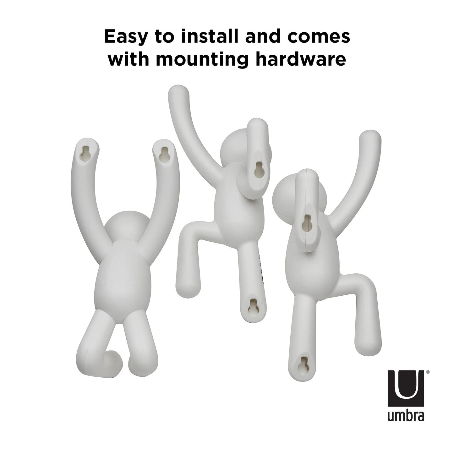 Umbra Buddy Ganchos de pared, juego de 3