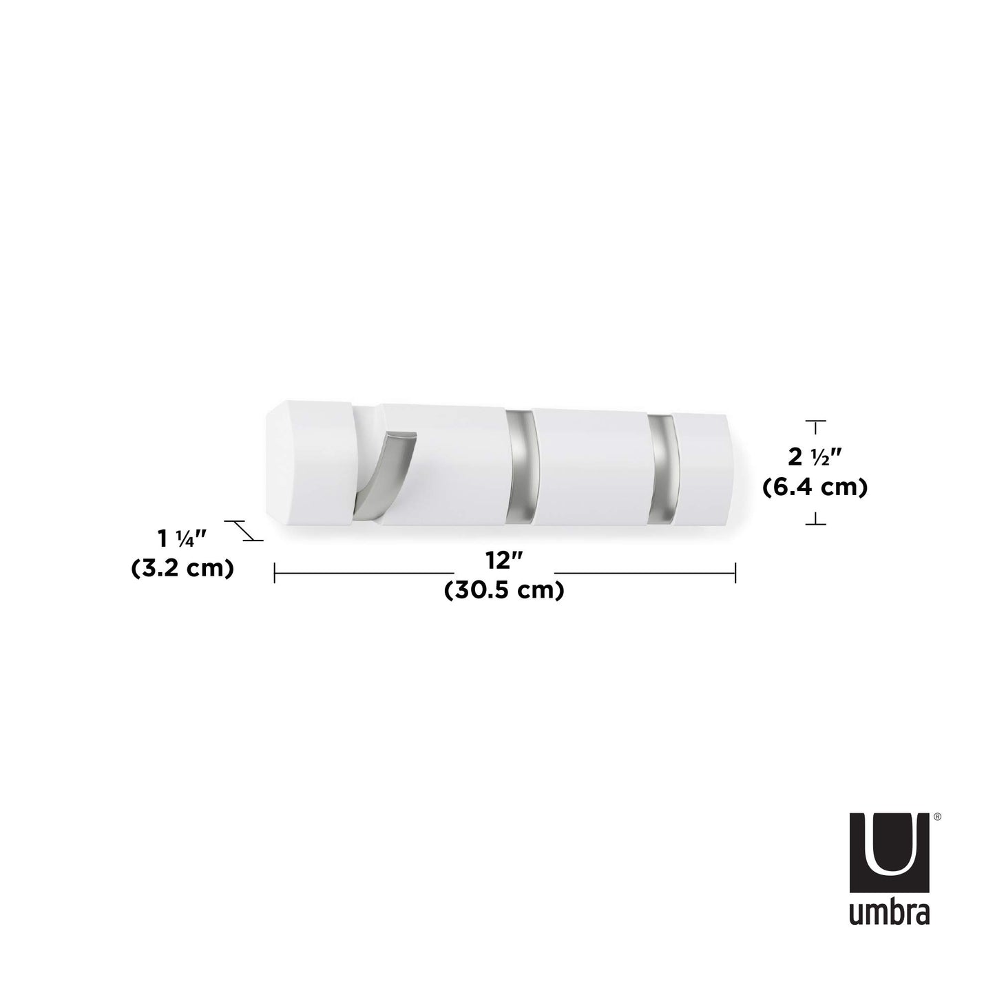 Flip Perchero de Pared con Ganchos extraíbles