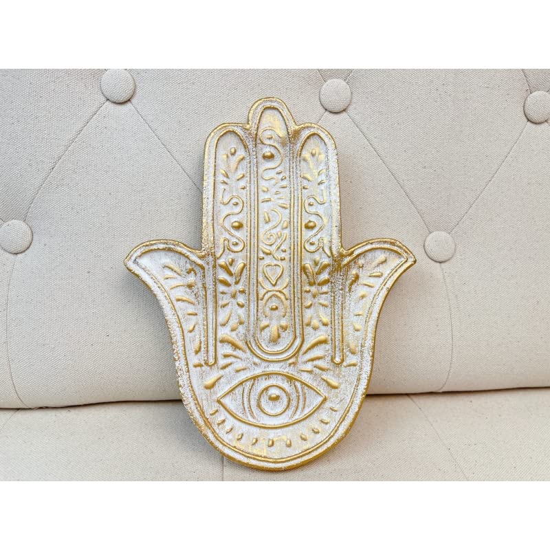 Bandeja vaciabolsillos de Madera Hamsa Mano Fatima
