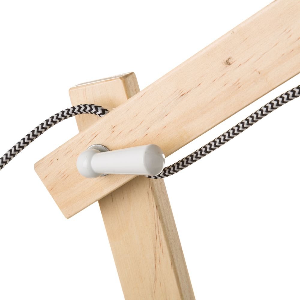 Lámpara flexo de madera blanca de diseño nórdica para salón Vitta