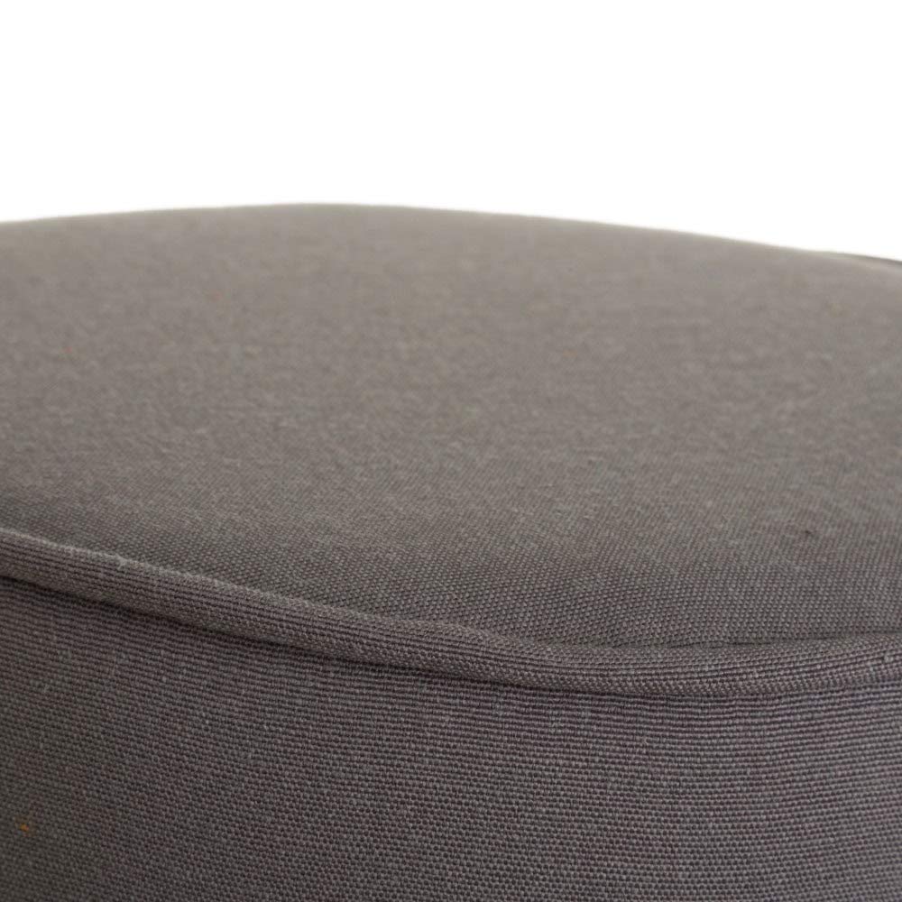 Taburete tapizado nórdico Gris de Madera de 41x34x34 cm