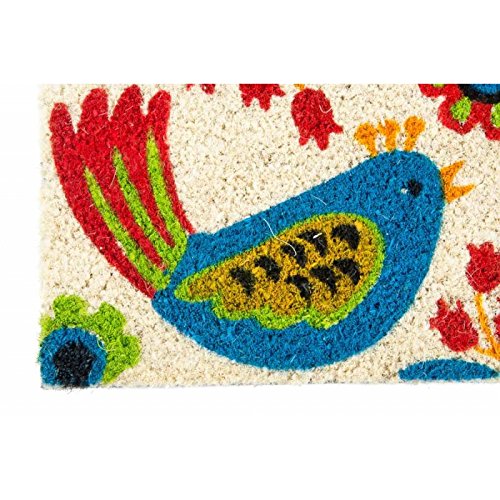 Felpudo Fibra Coco pajaros 75x45 cm
