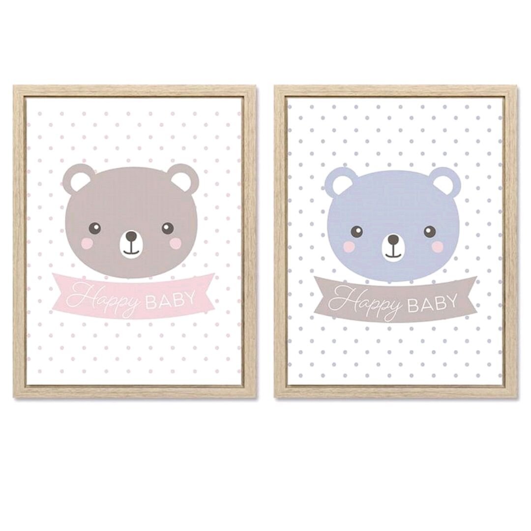 Set 2 Lienzos Ositos 30x40 2M