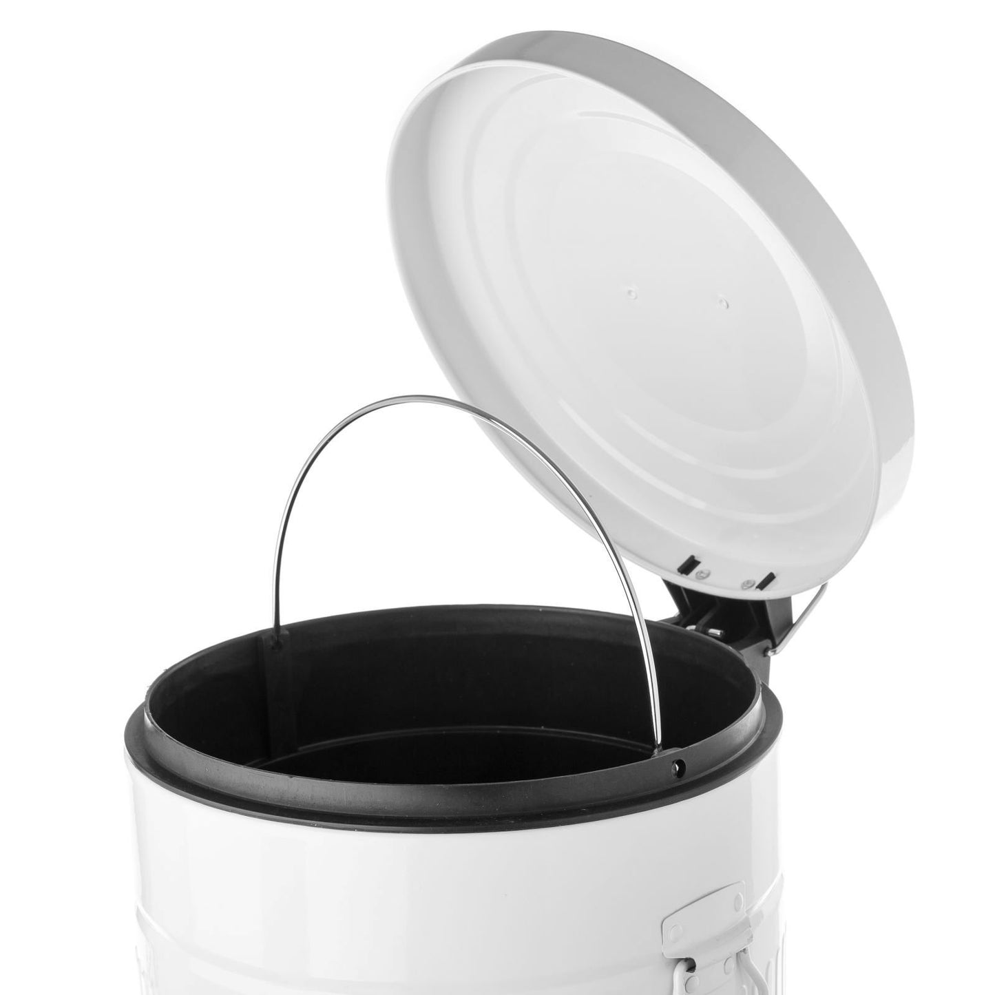 Papelera de 20 litros industrial blanca de acero para cocina Basic