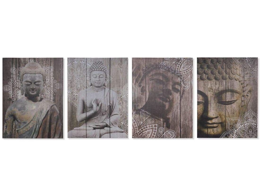 Set 4 Cuadro Lienzo Buda Oriental 50x70 cm