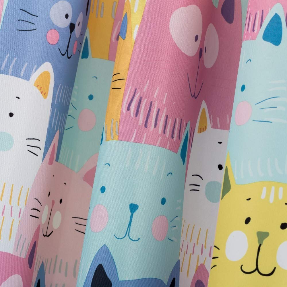 Moderno Poliester, Cortina Baño Cactus, 180x200 cm