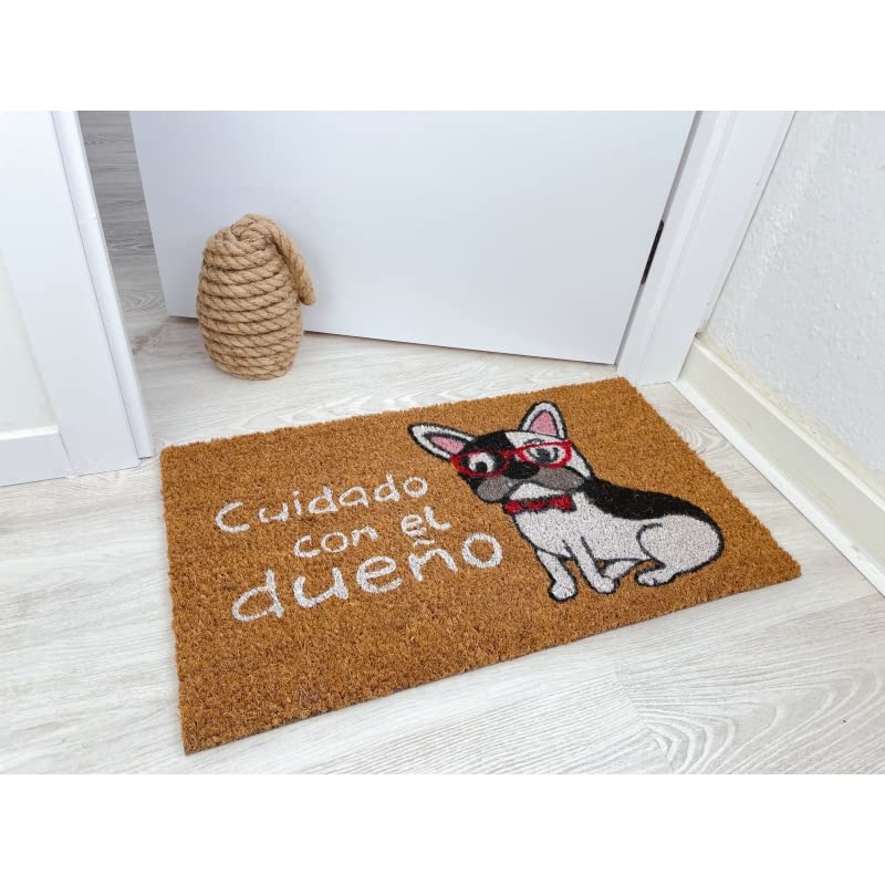Felpudo Perro Original Cuidado con El dueño 40x70 cm