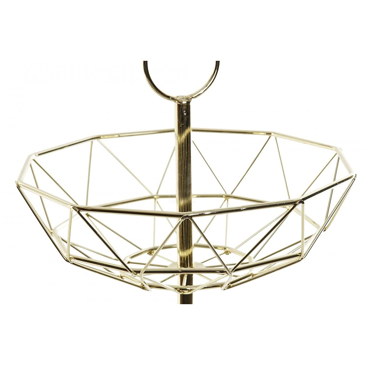 Frutero de 2 Altura Metal Dorado para Cocina