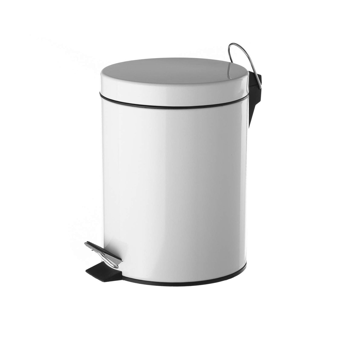 Papelera blanco metal 17 x 23 x 25,50 cm capacidad: 3 litros.