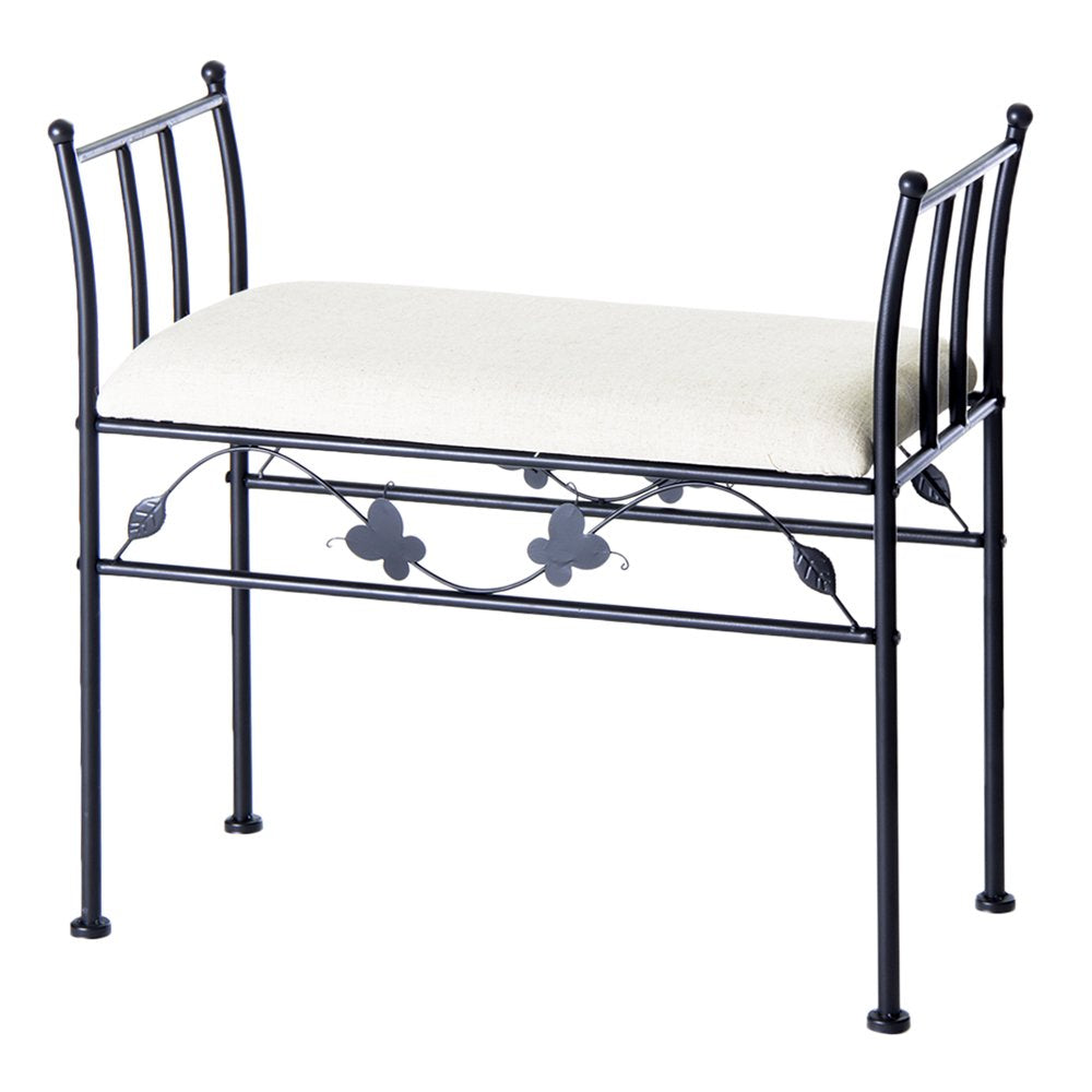 Banqueta pie de Cama de Metal de 64x68x30 cm