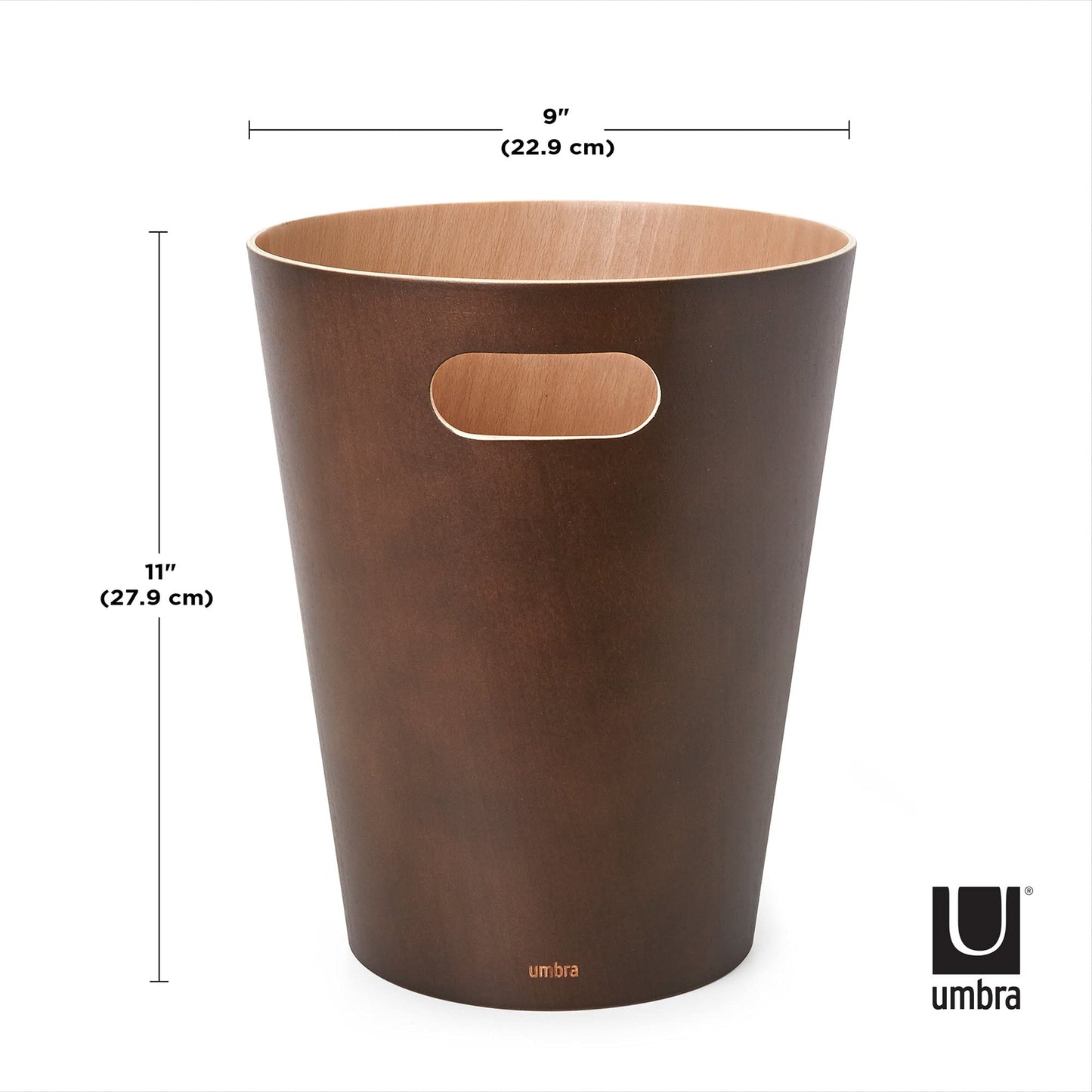 Woodrow Cesto de basura, con capacidad de 7.5 l, Blanco/Natural