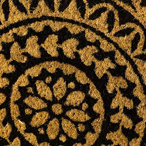 Felpudo Antideslizante geométrico de estrellas, cenefa, abanico, smile, mosaico, hojas, bicicleta, flores, circulos de Fibra de Coco Natural de 60x40 cm