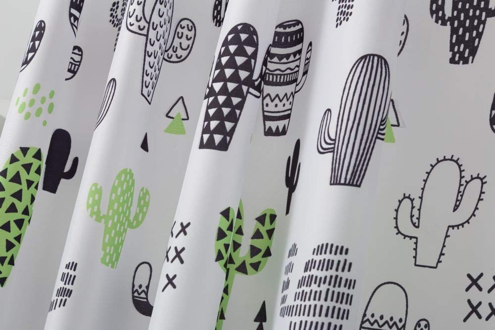 Cortina de baño Moderno Poliester Cactus 180x200 cm